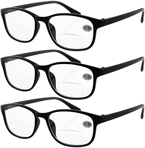 Rongchy 3 PRS +1.00 to +4.00 Classic Style Bifocals Reading Glasses Mens Womens Office Readers