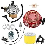Hayskill 16100-ZF6-V01 Carburetor with 17210-ZE3-505 Air Filter Recoil Starter Ignition Coil for Honda GX340 GX390 13HP 11HP Engine 16100-ZF6-V00 Lawnmower Water Pumps