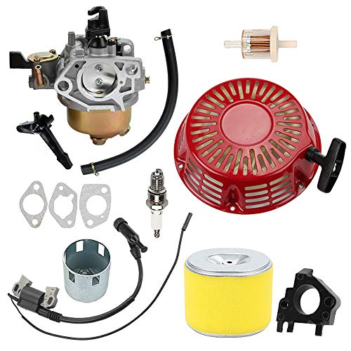 Hayskill 16100-ZF6-V01 Carburetor with 17210-ZE3-505 Air Filter Recoil Starter Ignition Coil for Honda GX340 GX390 13HP 11HP Engine 16100-ZF6-V00 Lawnmower Water Pumps