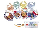 8-Pack Baby Bandana Bibs Baby Drool Bibs Unisex for Drooling and Teething, Organic Cotton and Super Absorbent Hypoallergenic Bibs for Baby Boys and Girls, Baby Shower Gift Set - By OStar Fashion