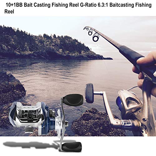 #N/V Drop Shipping 10+1BB Bait Casting Angelrolle Übersetzung 6,3:1 Baitcasting Angelrolle mit Magnetbremse Pesca – Bild 6