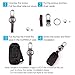 MECHCOS Compatible with Chevrolet Chevy Equinox Cruze Malibu Sonic Camaro Impala SS Buick Encore Lacrosse Regal Verano GMC Terrain Key Fob Cover Case Chain Black Leather Remote Holder