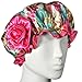AllyDrew Stylish Satin Shower Cap - Vibrant Leaves