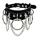 JOJO & LIN Goth Gothic Accessories Handmade Chokers for Women Collar Necklace (Black O Ring)