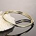 Stainless Steel 18K Gold Tone Traditional Smooth Bracelet Bangle Cuff for Baby Adjustable 4.68-5.85