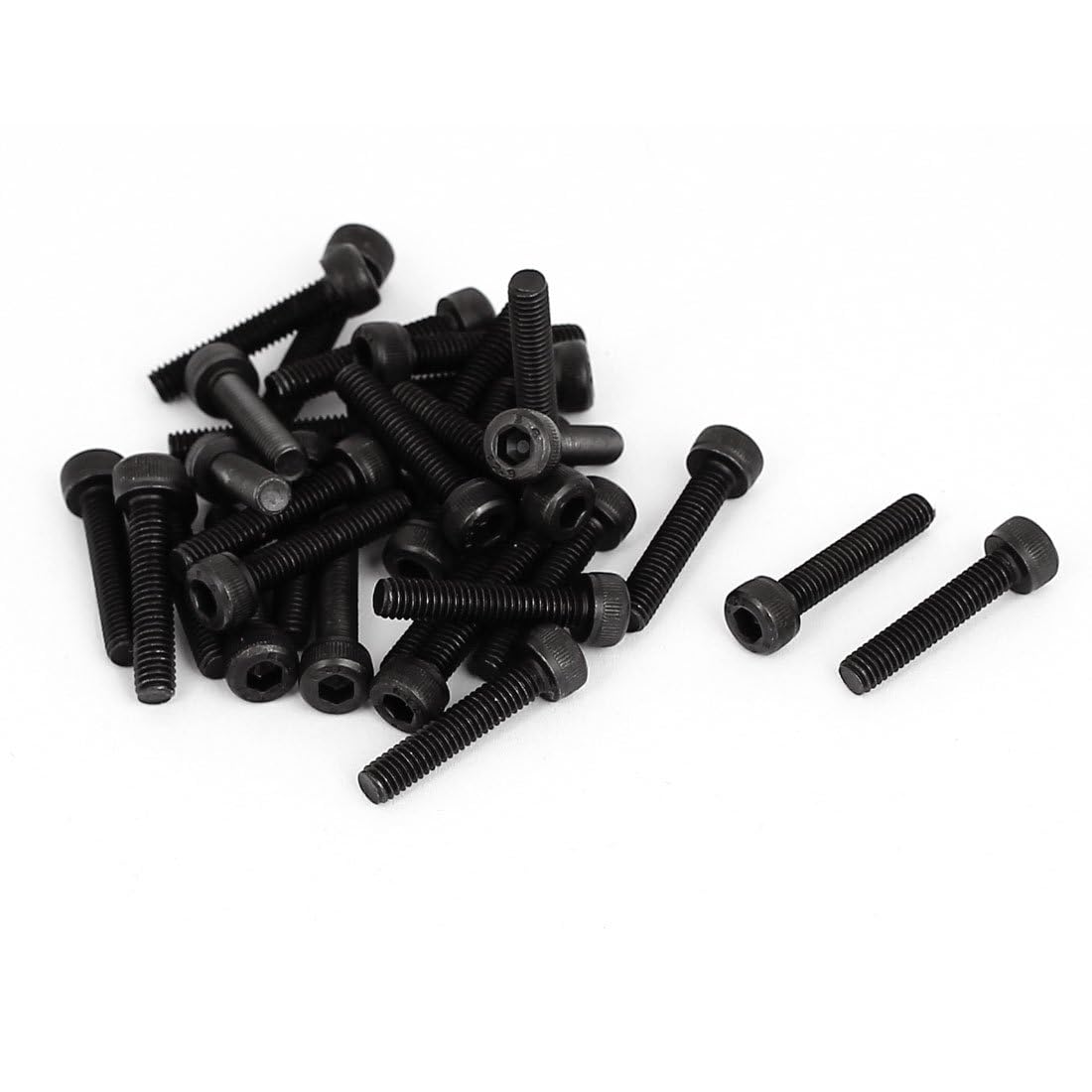 TOP-VIGOR 30Pcs Hexagon Socket Head Cap Screws, M4 x 20mm 12.9 Alloy Steel Replacement Machine Fastener Screws, Fully Thread for Bicycle Motorcycle Repair, Professionals Landlords Repairmen, Black