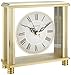 Bulova B1703 Cheryl Mantle Clock | Elegant Design | Brass-Tone Metal Case | Quiet Sweep Movement | Floating Dial