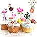 48-Pack Cupcake Toppers For Hawaiian Luau Summer Flamingo birthday Parties Cake Food Decoration Supplies