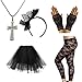 CSG 80s Pop Diva Costume Accessories for Women Madonna Party Outfit, Style a, One Size