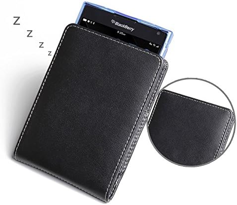 PDair BlackBerry Passport Genuine Leather Holster Pouch (Fit Phone with a Slim Case or Thin Skin on) Leather Holster, Handmade Vertical Holster