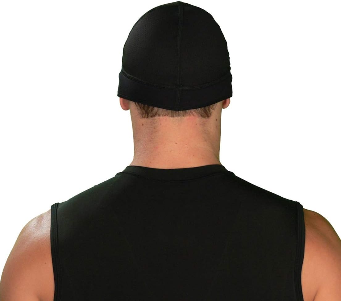 Halo Headband Skull Cap - The Ultimate High Performance Skull Cap, Black: Clothing