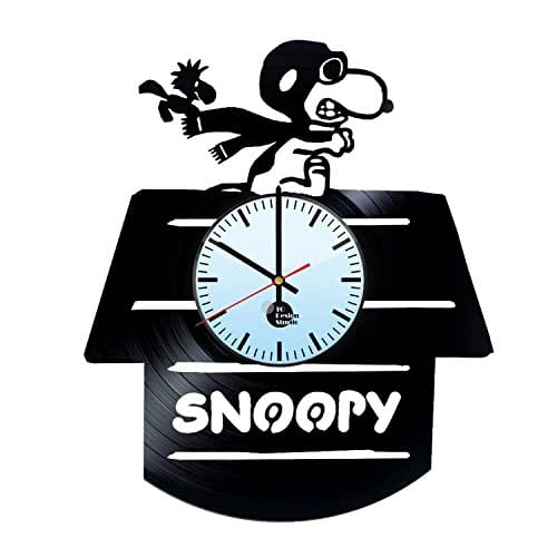 Handmade Vinyl Wall Clock Snoopy Handmade Vinyl Record Wall