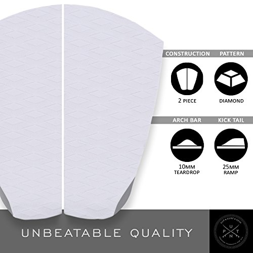 image for Punt Surf Surf Traction Pad - 2 Piece Stomp Pad for Surfboards & Skimb