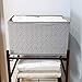 GRANNY SAYS Storage Baskets for Shelves, Fabric Storage Bins with Handles, Collapsible Storage Boxes, Closet Storage Bins, Organizers and Storage, Gray, Large, 3-Pack