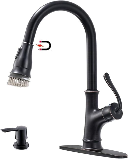 APPASO Pull Down Kitchen Faucet with Docking Sprayer and Soap