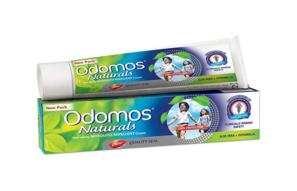 Odomos Naturals Non-Sticky Mosquito Repellent Cream - Aloevera + Citronella - 100g