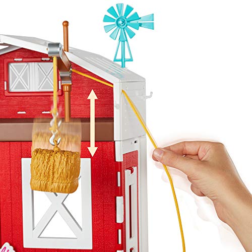 Barbie GJB66 - „Spaß auf dem Bauernhof“ Pferdehof Spielset mit Scheune, 11 Tieren, tollen Funktionen & 15 Teilen, Spielzeug für Kinder ab 3 Jahren – Bild 5