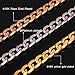 U7 Men Miami Cuban Link Chain 5mm 7mm 9mm 12mm 15mm Wide, Custom Engravable, 18K Gold Plated Stainless Steel Curb Necklace, Length 18