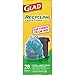 Glad Recycling Large Drawstring Blue Trash Bags - 30 Gallon - 28 Count (Packaging May Vary)