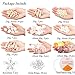 Jangostor Shells Set (9 Kinds 150PCS Sea Shells with Hole/ 5 PCS Metal Keychain/ 20 PCS Jump Rings/ 5 M Crystal Elastic String) Natural Colorful Seashells Perfect for Jewelry Making, Home Decoration