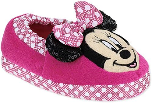 Disney Toddler Girl's Minnie Mouse Slippers Pink (9-10 M US Toddler)