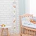 Growth Chart for Kids,Wall Nursery Decor with Canvas & Wood Frame Handing Removable Wall Ruler, Cartoon Height Measurement, Scale, Ruler Decor for School Kids Room Bathroom 79