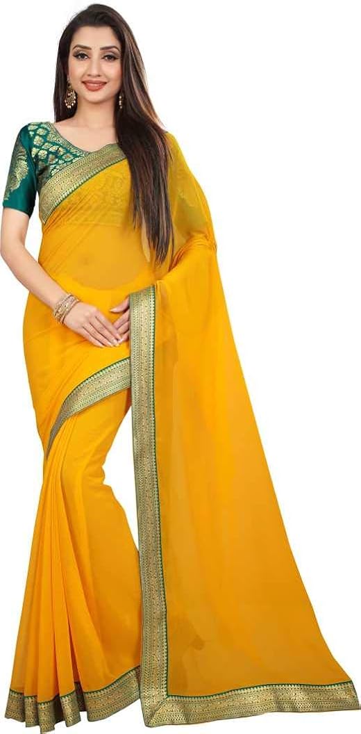 chiffon party wear saree on amazon