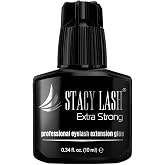 Extra Strong Eyelash Extension Glue Stacy Lash (0.34 fl.oz / 10 ml) / 0.5-1 Sec Dry/Retention &ndash; 8 Weeks/Black Adhesive