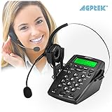AGPtek Call Center Dialpad Headset Telephone with Tone Dial Key Pad & REDIAL