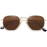 SOJOS Square Polarized Sunglasses for Women Men Small Hexagonal Polygon Shades SJ1072