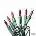 Fulton Illuminations 100 Mini String Light Set, 27-Foot, Red