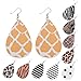 10 Pairs Leather Earrings Teardrop Leather Earrings Petal Drop Leaf Dangle Earrings for Girls Wome (Style 1)