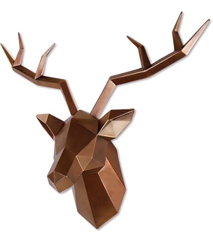 Amazon.com: Pine Ridge 中型白色鹿頭帶金色鹿角- 獨特的動物友好型輕