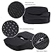 Seat Cushion,Comfort Memory Foam Seat Cushion Chair Seat Cusion for Back Tailbone Sciatica Pain Relief - Breathable Anti Slip (Black)