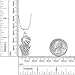 Gem Stone King Stunning Basketball and Hoop with White Crystals Pendant and 16 Inch Snake Chain