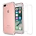 IDStore iPhone 7 Plus Case, iPhone 8 Plus Case [Ultra Slim Fit] + 2 Tempered Glass Screen Protectors - Clear, Anti-Scratch Back Cover [Shock Absorbent] - Offers Full Body Cover Protection(5.5 Inch)