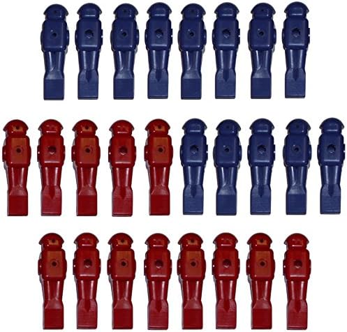 Bank Shot Billiards 26 Set of Red/Blue Block Body Old Dynamo-Style Foosball Players