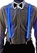 Neon Nightlife Men's Light Up LED Suspenders, Stripe, Extra Bright, One Size, Blue