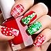 Whaline 4Pcs Christmas Nail Art Stamping Plates, Santa Dear Snow Image Stamp Templates Stamping Kit DIY Manicure Stencils Tools