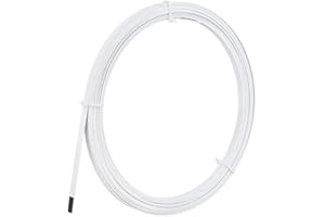 BENECREAT 8.7 Yard White Spring Steel Boning, 0.23 Inch Corset Boning Stays for Sewing, Plastic Covered Steel Boning for Brid