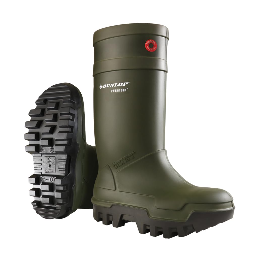 Green Dunlop Thermo Boots, S5 - 7 UK / 41 EU - C662933
