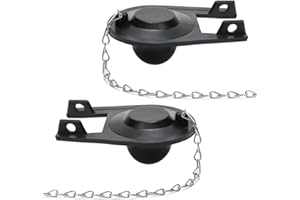 Generic Toilet Flapper Replacement 2 inch Universal Kit with Chain - Easy to Install/Long-Lasting/Water-Saving for American Standard Toilet, Black