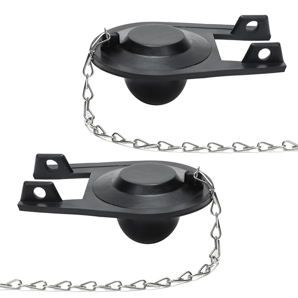 Photo 1 of Generic Toilet Flapper Replacement 2 inch Universal Kit with Chain - Easy to Install/Long-Lasting/Water-Saving for American Standard Toilet, Black
