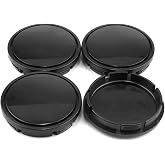 GTownWorks 2.2Inch 56MM Wheel Center Cap for 1998-2022 VW Beetle Jetta Golf R32 GTI Rabbit Rim Hubcap, PN: 1J0601171XRW, 4 pcs, Black