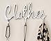 Comfify Shabby Chic Style Clothes Coat Rack Hooks Polished Metal Contemporary Wall Mount Clothing Hooks - 4 Wall Hooks, Cute Women Decorative Clothing Rack - Screws Included
