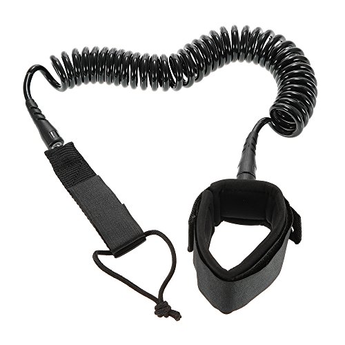 Surfboard Leash- 1 Pcs 10ft Coiled Surf Sup Leash Sup Leash, Paddle Board Straps, Boogie Board Surfing Leashes