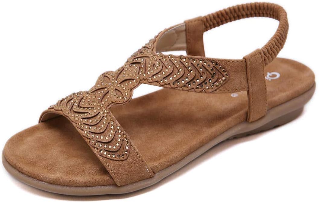 Amazon.com: Heelless shoes,Women's Comfortable Walking Sandals,Anti-Slip Rubber Sole Ankle Strap 