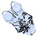 OMKAGI Tropical Black Coconut Tree Bikini Sets for Women High-Waist Bathing Suits (S, Black-773)