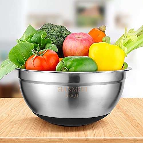 Thicken Stainless Steel Nested Mixing Bowls with Airtight Lids Set of 6