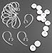 ALXCD Ear Hook for Samsung Bluetooth Earphone, 12 Pcs Clear Durable Replacement Ear Hook for Wireless Bluetooth Headset & 12 Pcs Foam Ear Tips, Fit for Samsung Hm1300 Hm1900 Hm3300 Hm6000 (12PCS)